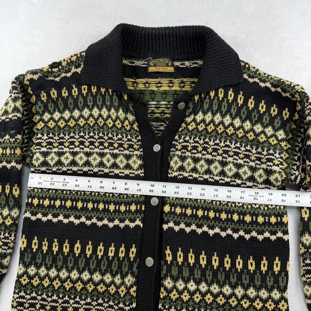 Rogaland Ullvarelag Stavanger Norway Handmade 100% Virgin Wool Cardigan Womans M - Picture 7 of 11